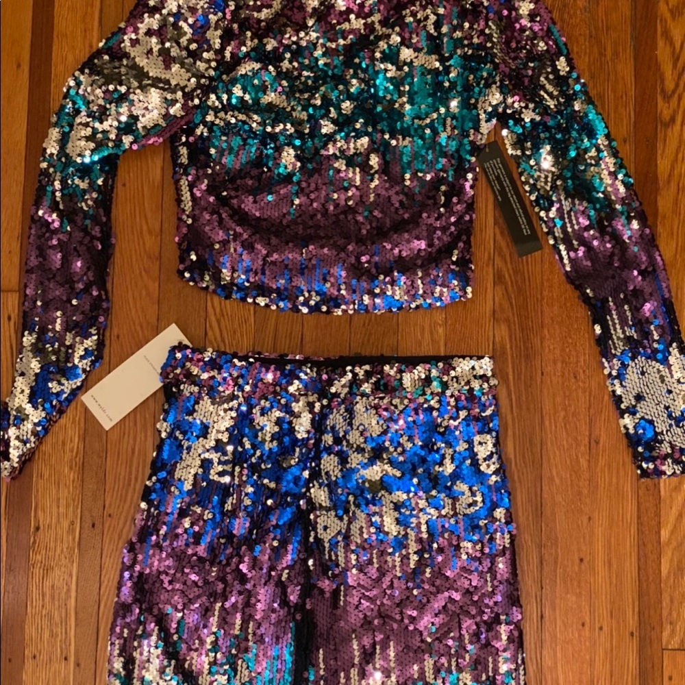 NWT sequin skirt set